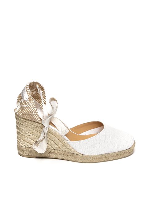 White/gold carina espadrillas CASTANER | CARINA 021767METALIZADO-4078